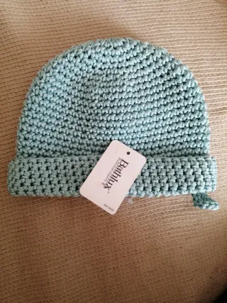 Gorro tejido Bathlux color verde azulado