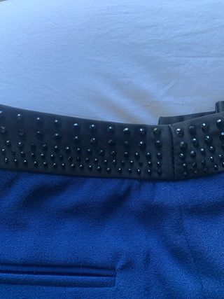 Pantalón Pedro del Hierro azul con pedrería