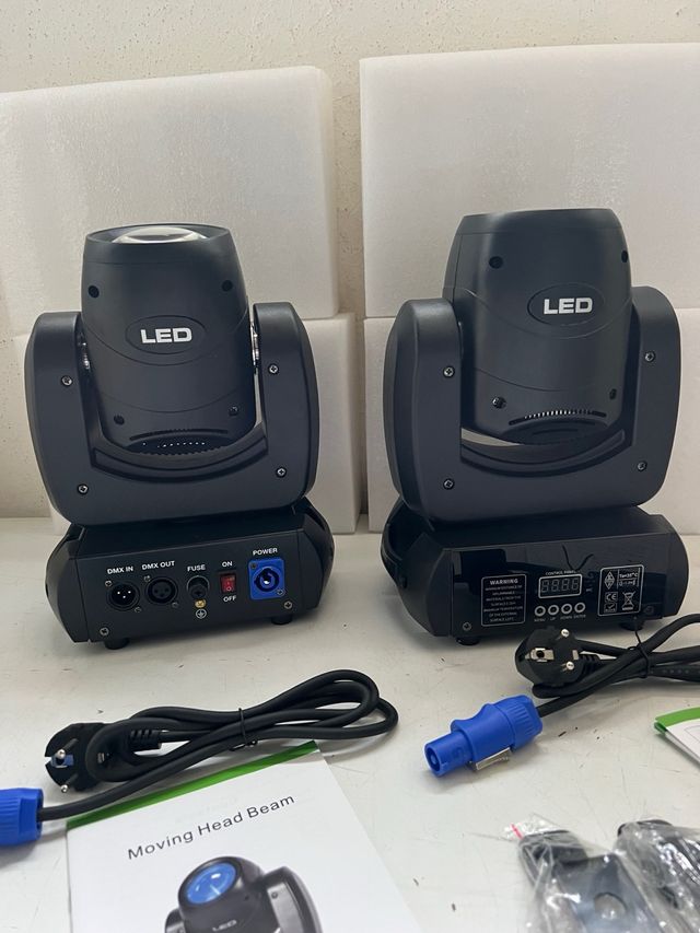 x2 CABEZAS MOVILES 150W BEAM + SPOT DJ LIGHTS