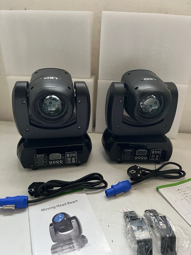 x2 CABEZAS MOVILES 150W BEAM + SPOT DJ LIGHTS