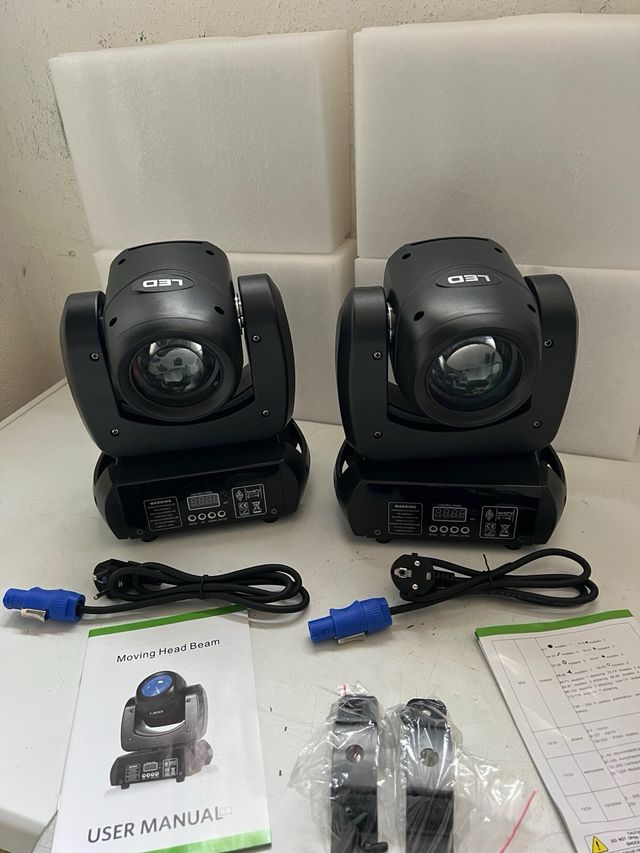 x2 CABEZAS MOVILES 150W BEAM + SPOT DJ LIGHTS