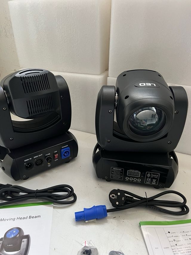 x2 CABEZAS MOVILES 150W BEAM + SPOT DJ LIGHTS