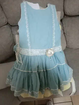 Vestido fiesta niña turquesa