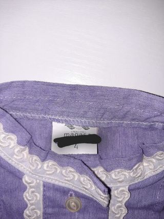 Traje regional vasco casera morado gama alta