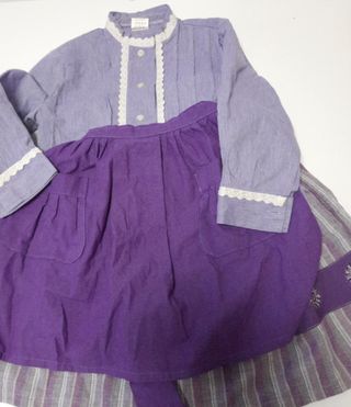 Traje regional vasco casera morado gama alta