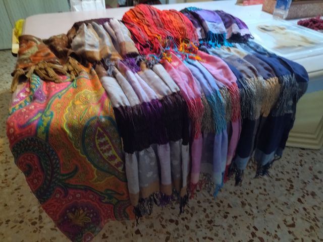 Fulares in cotone multicolore 70cm x 2m