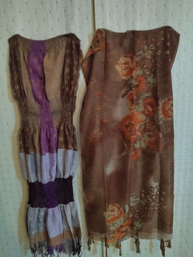 Fulares in cotone multicolore 70cm x 2m