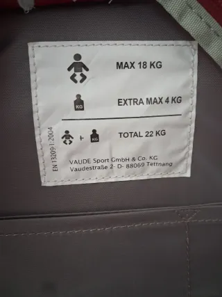 Mochila portabebés Vaude Rojo