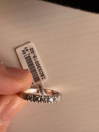 Anillo En Oro De 14 Ct Con diamantes 0,2