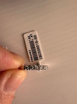 Anillo En Oro De 14 Ct Con diamantes 0,2