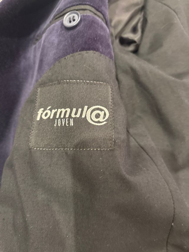 Americana terciopelo morado, regalo camisa zara bl