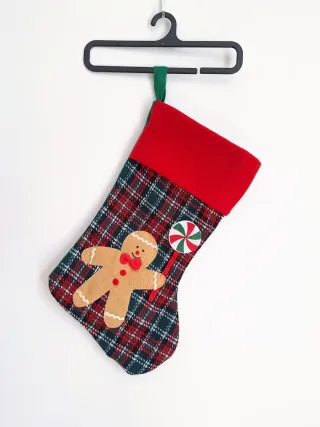 Calza Befana Natale con Biscotto e Caramella