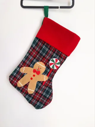 Calza Befana Natale con Biscotto e Caramella