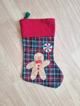 Calza Befana Natale con Biscotto e Caramella