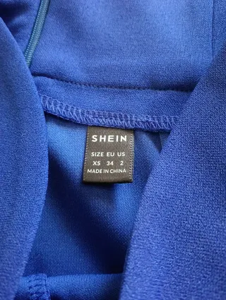 Pantalón Talle Alto V Azul NUEVO