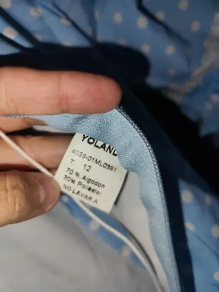 Traje Flamenca Niña Celeste Lunares