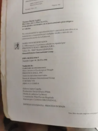 Historia de La Psicologia - 4 Edicion (Spanish ...