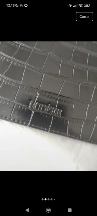 Tarjetero monedero Ludèer negro 14x10cm