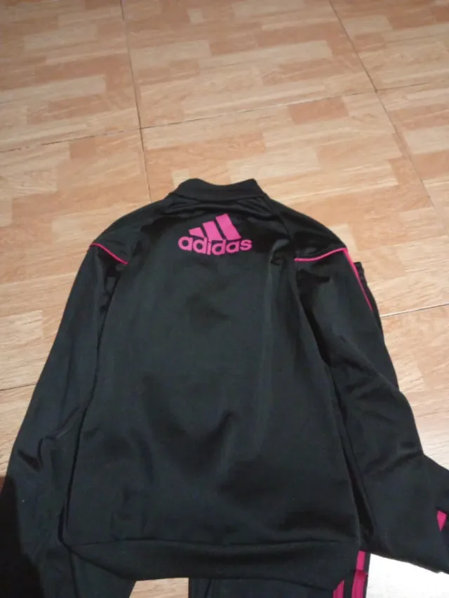 Chándal Adidas Negro y Rosa Niña