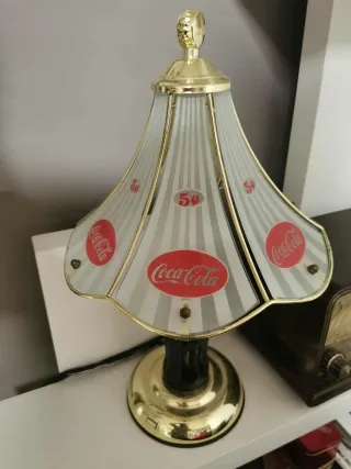 Lampada Coca Cola Bottiglia Base Ottone
