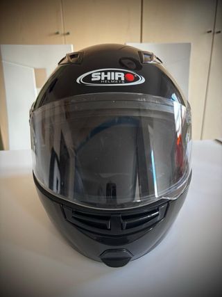 Casco Moto Modular SHIR Visera Negra talla M 57-58