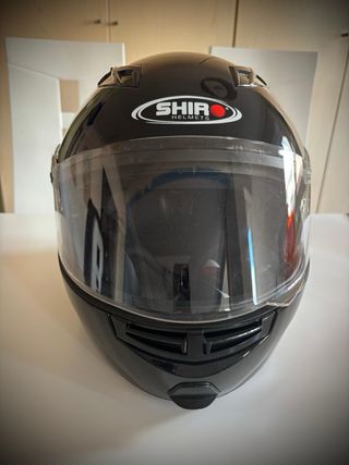 Casco Moto Modular SHIR Visera Negra talla M 57-58