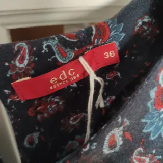 Vestido estampado paisley azul