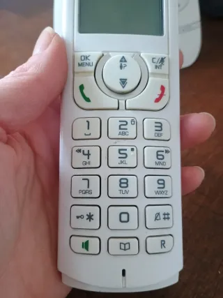 Teléfono fijo Alcatel blanco con contestador