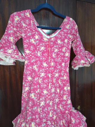 Traje Flamenca Niña Flores talla 8