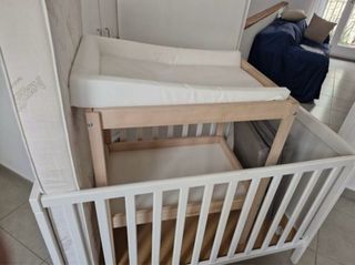 Cuna y cambiador bebé