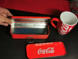 Scatola portaoggetti Coca-Cola rossa