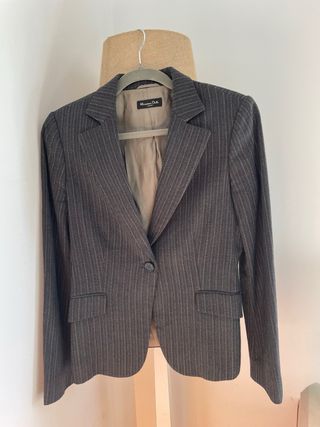 Americana rayas gris Massimo Dutti