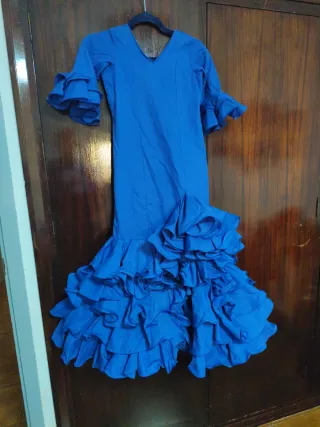 Traje Flamenca Niña Azul REBAJA