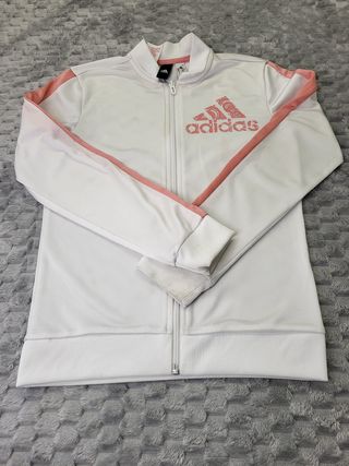 Chaqueta Adidas Blanca y Rosa Talla 12 Años