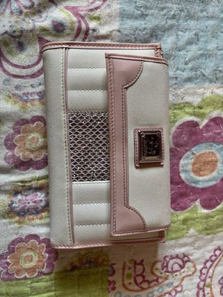 Carteira Cavalinho Rosa e Bege