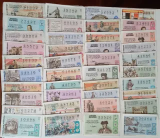 Décimos de lotería años completos