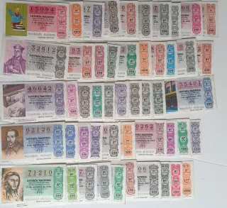 Décimos de lotería años completos