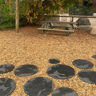 Paso Japonés Pizarra Negra  Ø30 cm; Ø40 cm; Ø50 cm