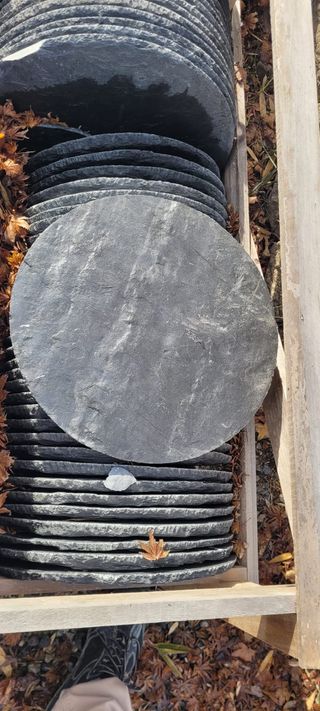 Paso Japonés Pizarra Negra  Ø30 cm; Ø40 cm; Ø50 cm