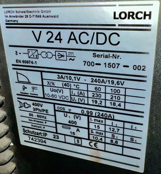 Máquina soldar LORCH V24