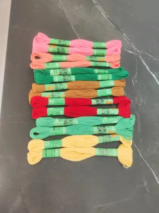 Lote 14 madejas hilo Ancora bordar