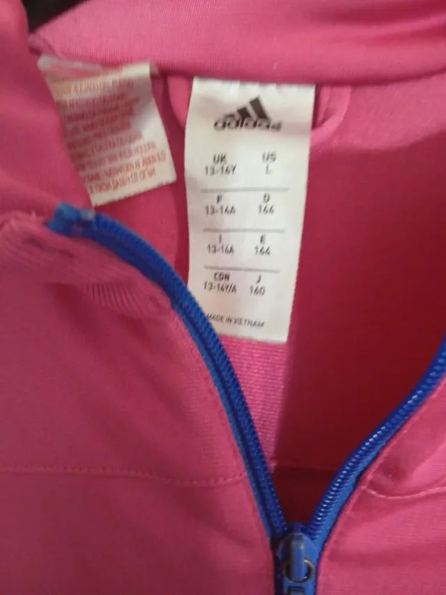 Chaqueta Adidas Niña Rosa y Azul