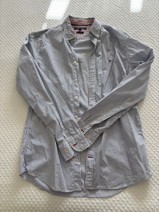 Camisa Tommy Hilfiger Rayas Azul y Blanco