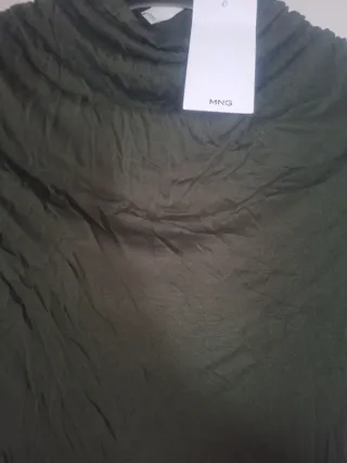 Camiseta Mango Verde Manga Larga