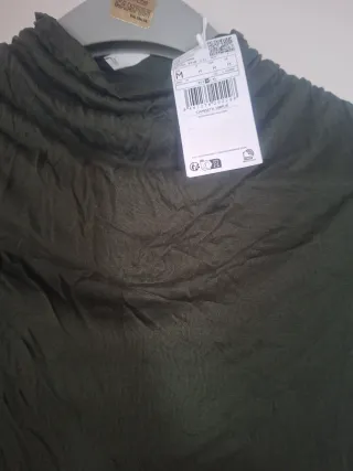 Camiseta Mango Verde Manga Larga