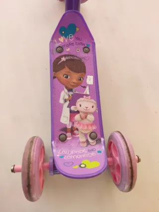 Patín infantil rosa morado, dibujos de Llollipops