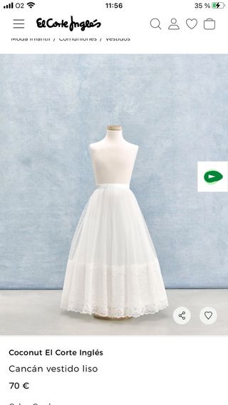 Vestido de comunión del Corte Inglés