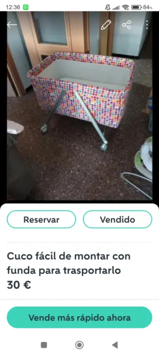 Cuco/Moisés bebé fácil de montar