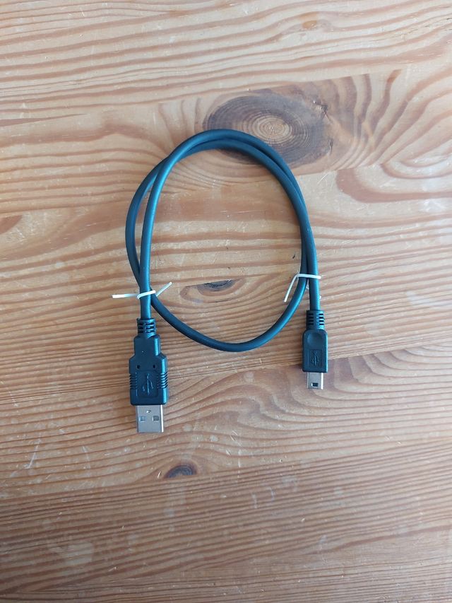 Cable USB 2.0, tipo A/M-Mini B/M, negro, 0.5m