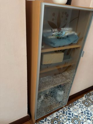 Vitrina Ikea Cristal Madera Metal